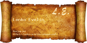 Lenko Evelin névjegykártya